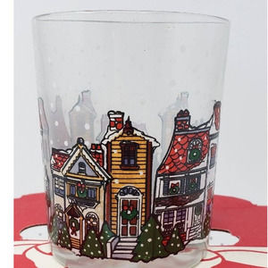 Christmas Rock/Neat Glasses Snow Village Scenes Holiday USA